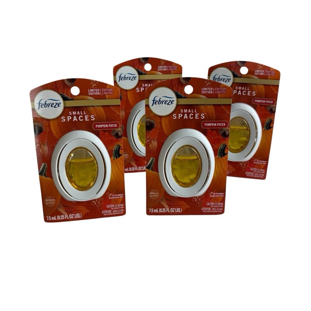 (4 Pack) FEBREZE  Small Spaces LIMITED EDITION Fresh Pumpkin Patch , New